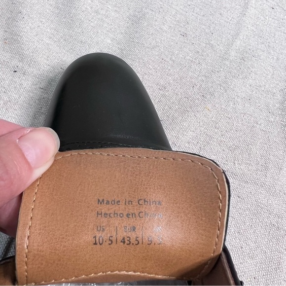 Aldo Monkstrap Black Leather Loafer Size 10.5 main image 5